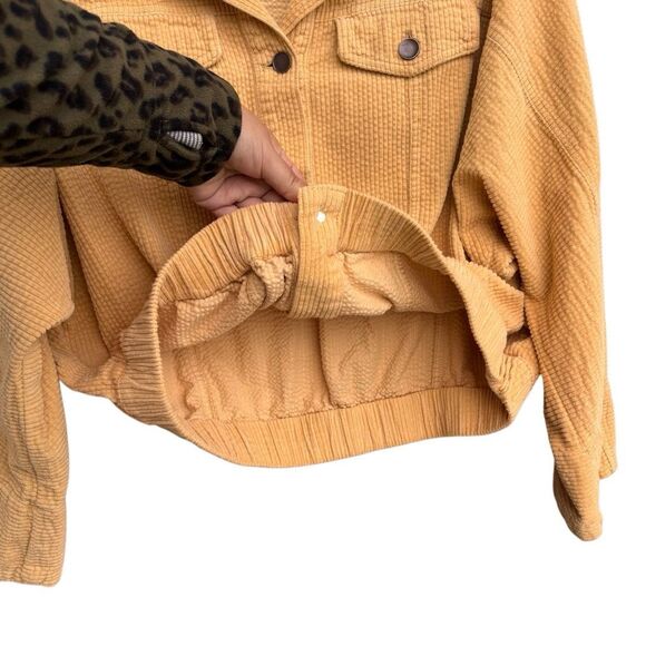Brand of the Free Baggy Corduroy Sand Yellow Jacket Women Sz Small Chunk Dolman - Picture 5 of 9